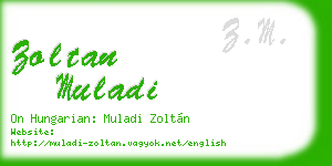 zoltan muladi business card