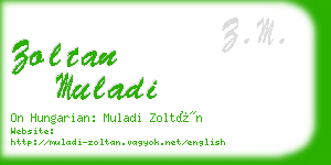 zoltan muladi business card